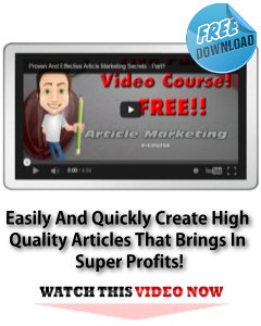 Article Marketing Secrets - Free Video Download